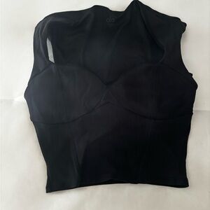 ALO Yoga Black Ribbed Crop Tank